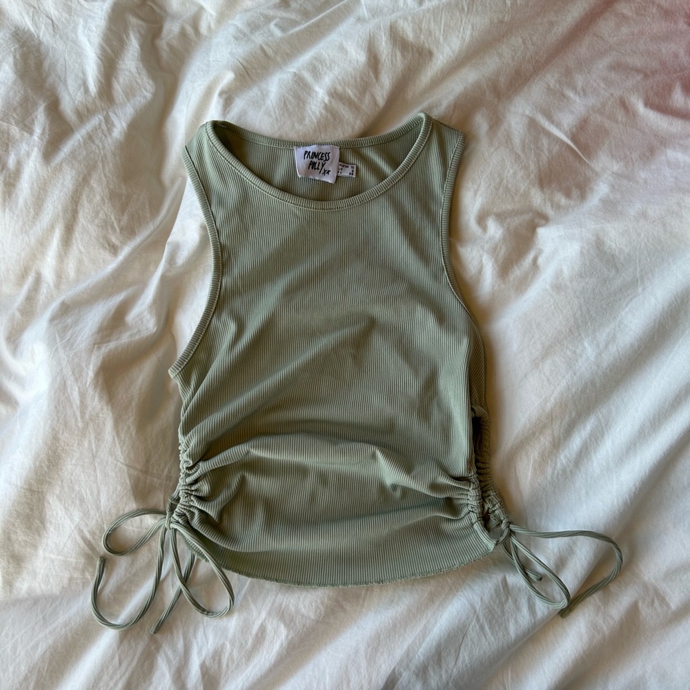 princess polly sage green tank top